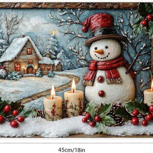 Snowman Canvas Poster